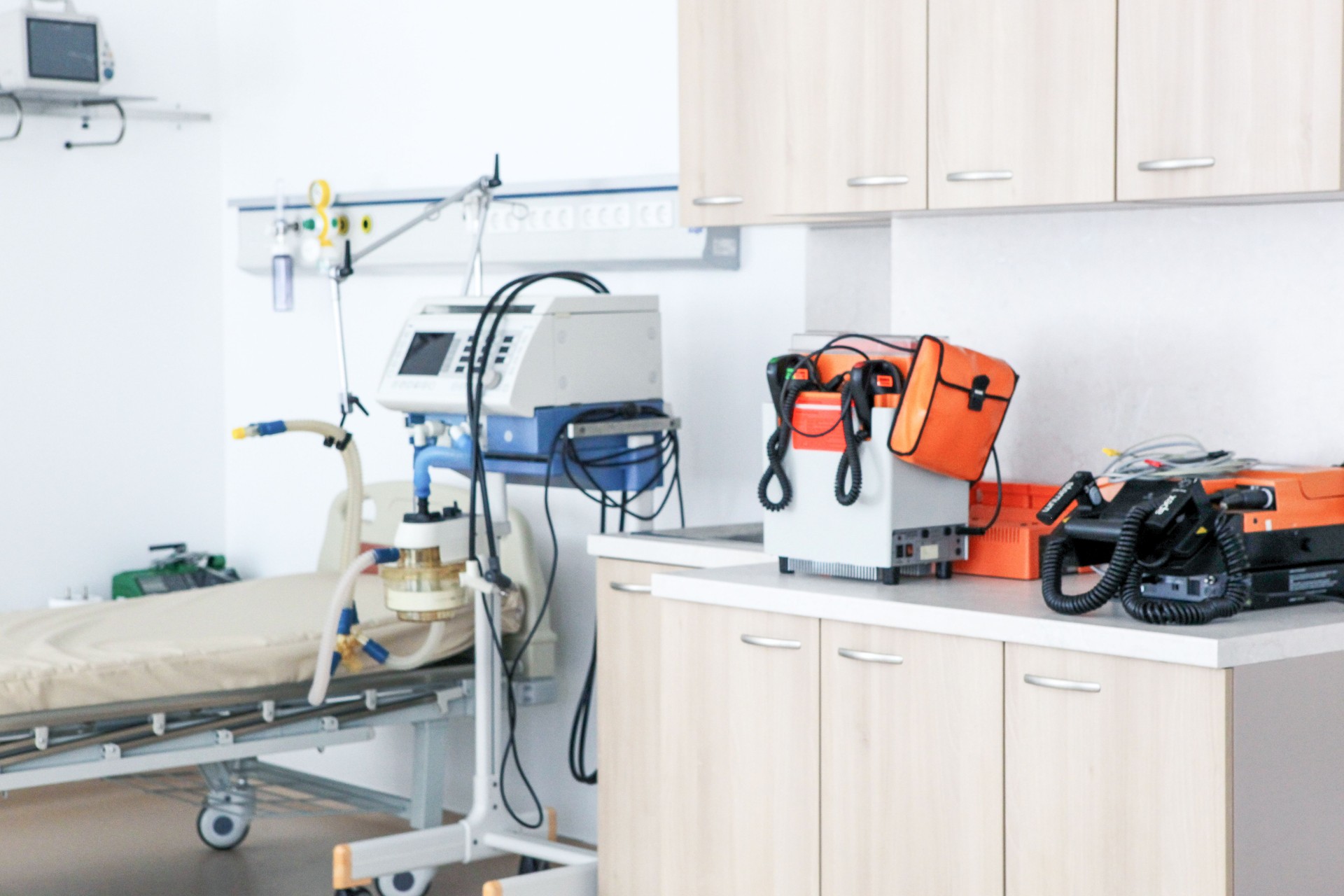 Image Of Emergency Room. Medical Ventilators And Respiratory Care Supplies